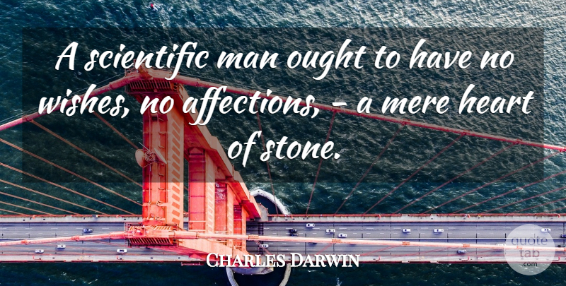 Charles Darwin Quote About Heart, Science, Men: A Scientific Man Ought To...