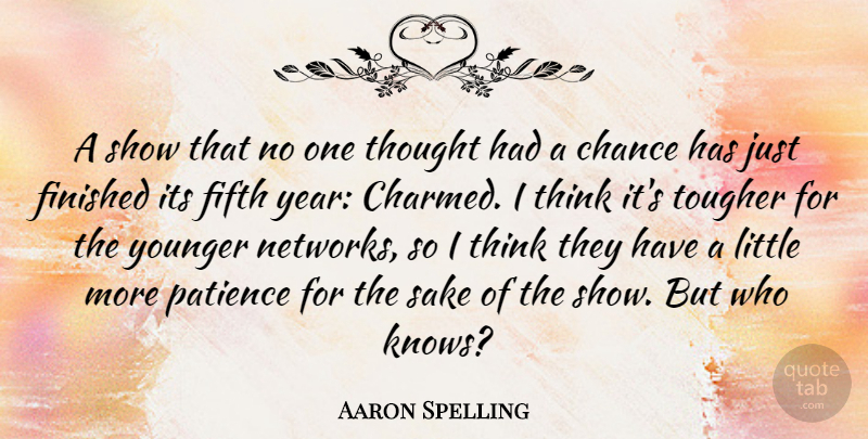 Aaron Spelling Quote About Patience, Thinking, Years: A Show That No One...