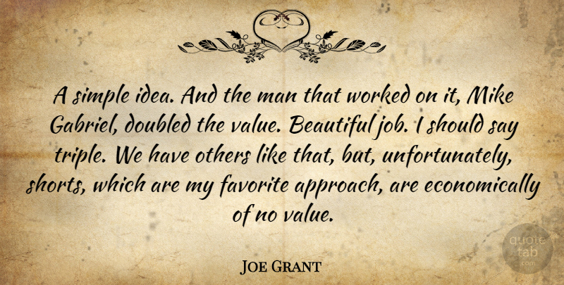 Joe Grant Quote About American Artist, Favorite, Man, Mike, Others: A Simple Idea And The...