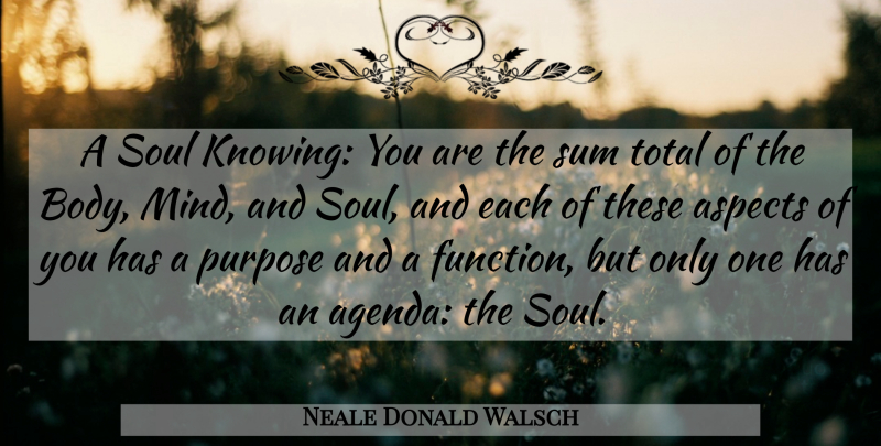 Neale Donald Walsch Quote About Knowing, Soul, Mind: A Soul Knowing You Are...