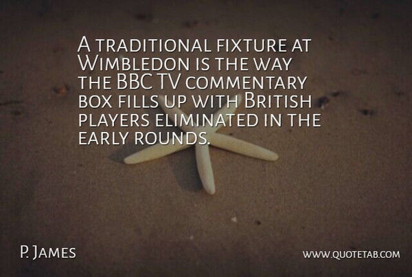 Clive James Quote About Player, Wimbledon, Way: A Traditional Fixture At Wimbledon...