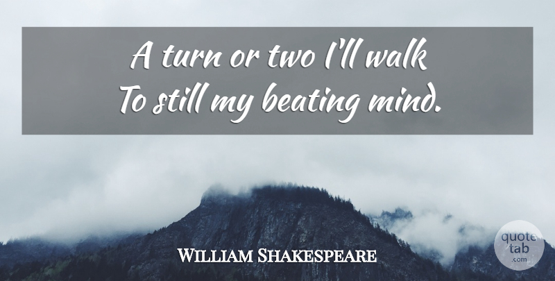 William Shakespeare Quote About Anger, Passion, Exercise: A Turn Or Two Ill...