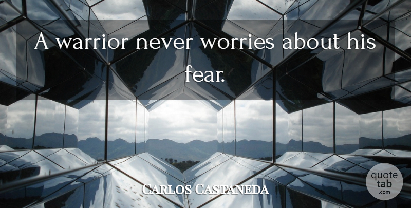 Carlos Castaneda Quote About Warrior, Worry: A Warrior Never Worries About...