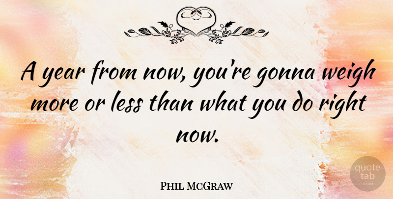 Phil McGraw Quote About New Year, Years, Best Year: A Year From Now Youre...