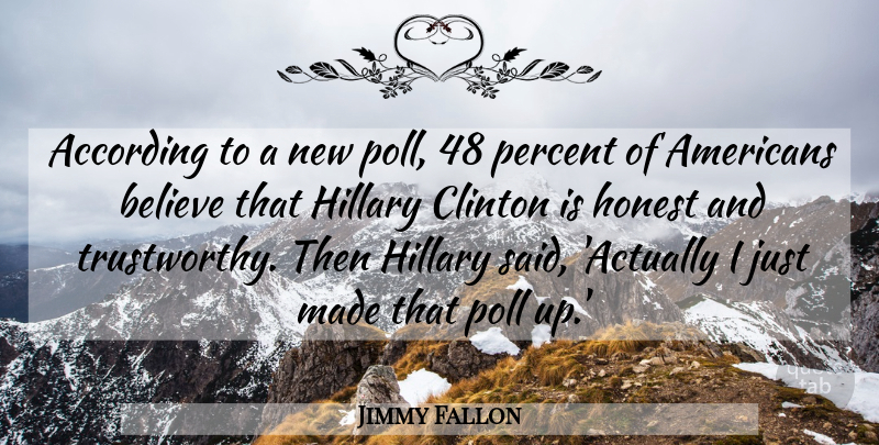 Jimmy Fallon Quote About Believe, Honest, Trustworthy: According To A New Poll...