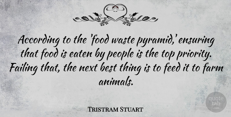 Tristram Stuart Quote About According, Best, Eaten, Ensuring, Failing: According To The Food Waste...