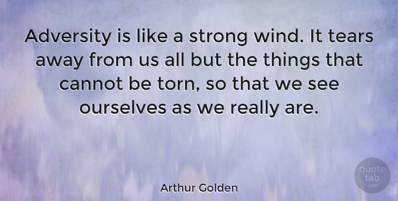 Arthur Golden Quote About Inspirational, Strength, Success: Adversity Is Like A Strong...