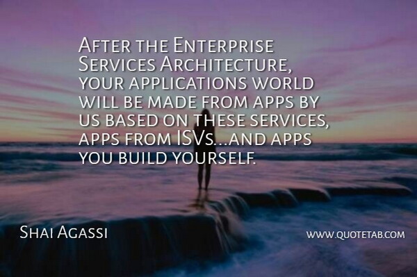 Shai Agassi Quote About Architecture, Based, Build, Enterprise, Services: After The Enterprise Services Architecture...