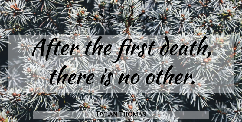 Dylan Thomas Quote About Death, Firsts: After The First Death There...