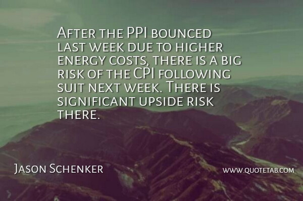 Jason Schenker Quote About Due, Energy, Following, Higher, Last: After The Ppi Bounced Last...