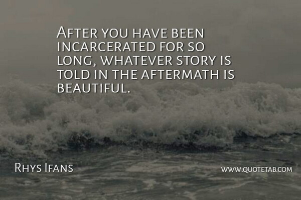 Rhys Ifans Quote About Aftermath: After You Have Been Incarcerated...