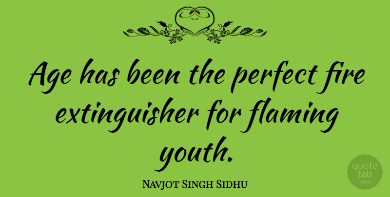 Navjot Singh Sidhu Quote About Birthday, Fire, Perfect: Age Has Been The Perfect...