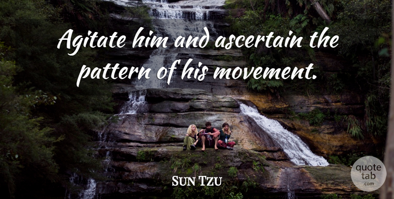 Sun Tzu Quote About Art, War, Movement: Agitate Him And Ascertain The...