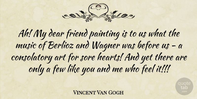 Vincent Van Gogh Quote About Art, Painting, Like You: Ah My Dear Friend Painting...