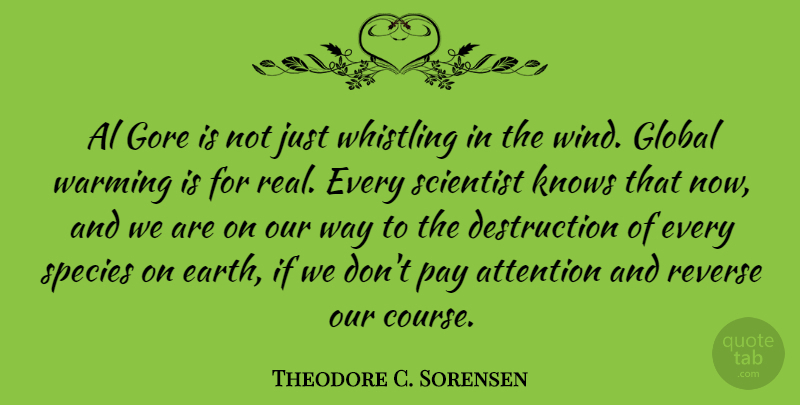 Theodore C. Sorensen Quote About Real, Wind, Attention: Al Gore Is Not Just...