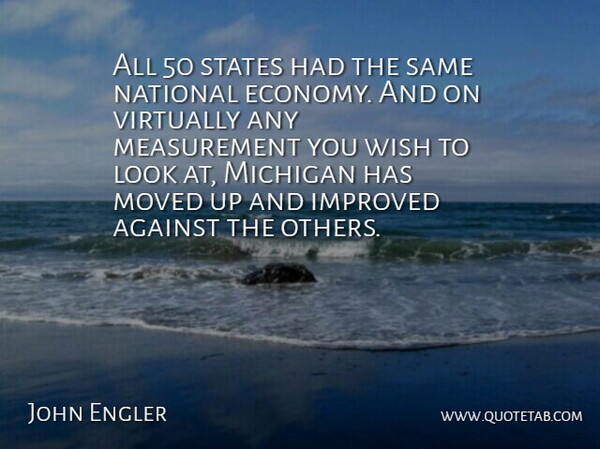 John Engler Quote About Wish, Looks, Michigan: All 50 States Had The...