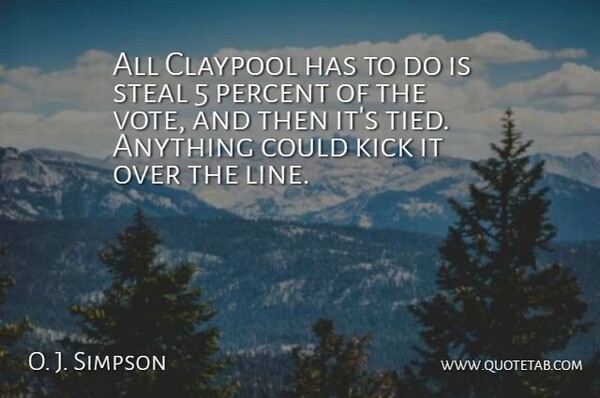 O. J. Simpson Quote About Kick, Percent, Steal, Voting: All Claypool Has To Do...