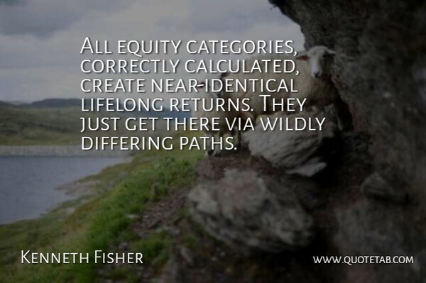 Kenneth Fisher Quote About Path, Return, Categories: All Equity Categories Correctly Calculated...