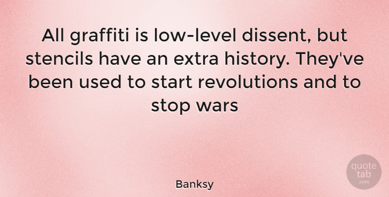 Banksy Quote About War, Levels, Revolution: All Graffiti Is Low Level...