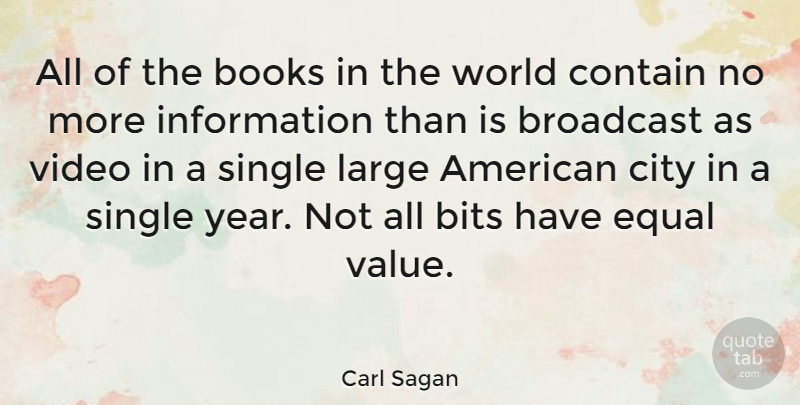 Carl Sagan Quote About Book, Science, Technology: All Of The Books In...