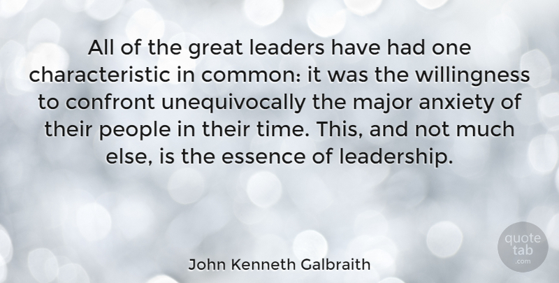 John Kenneth Galbraith Quote About Inspirational, Motivational, Leadership: All Of The Great Leaders...