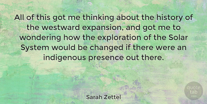 Sarah Zettel Quote About Thinking, Would Be, Expansion: All Of This Got Me...