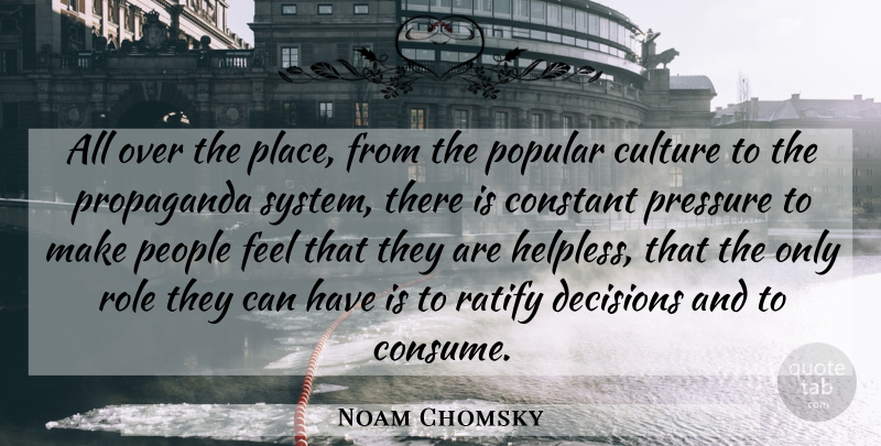 Noam Chomsky Quote About Inspirational, Media, People: All Over The Place From...