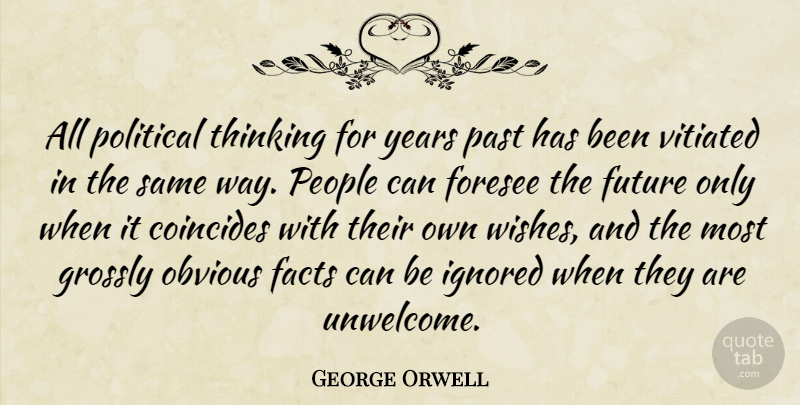George Orwell Quote About Future, Past, Thinking: All Political Thinking For Years...