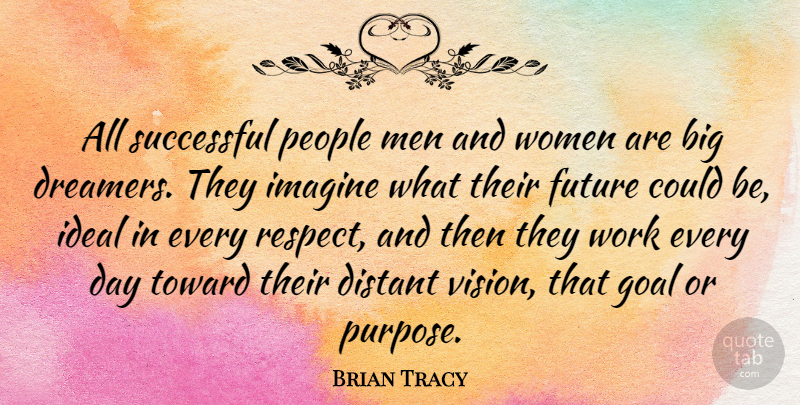 Brian Tracy Quote About American Author, Distant, Future, Goal, Ideal: All Successful People Men And...