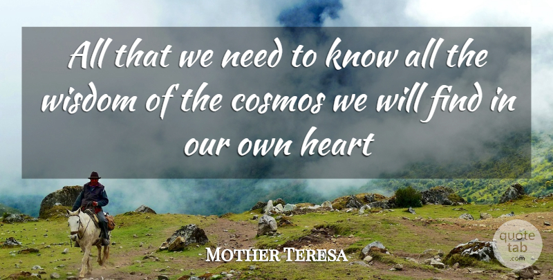 Mother Teresa Quote About Wisdom, Fun, Heart: All That We Need To...