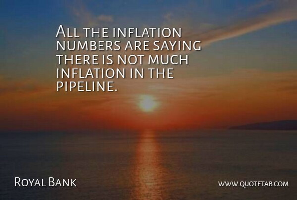 Royal Bank Quote About Inflation, Numbers, Saying: All The Inflation Numbers Are...