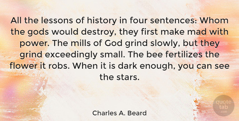Charles A. Beard Quote About Peace, Stars, Flower: All The Lessons Of History...