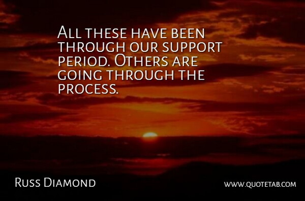 Russ Diamond Quote About Others, Support: All These Have Been Through...