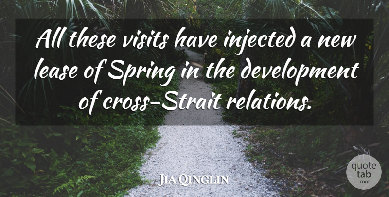 Jia Qinglin Quote About Spring, Visits: All These Visits Have Injected...