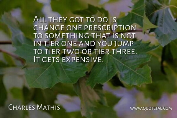 Charles Mathis Quote About Change, Gets, Jump: All They Got To Do...