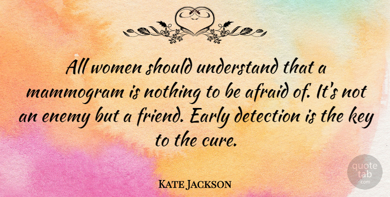Kate Jackson Quote About Keys, Enemy, Mammograms: All Women Should Understand That...