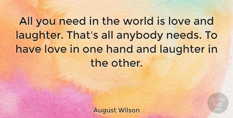 August Wilson Quote About Happiness, Laughter, Hands: All You Need In The...