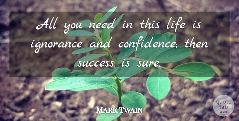 Mark Twain Quote About Ignorance, Life, Success: All You Need In This...