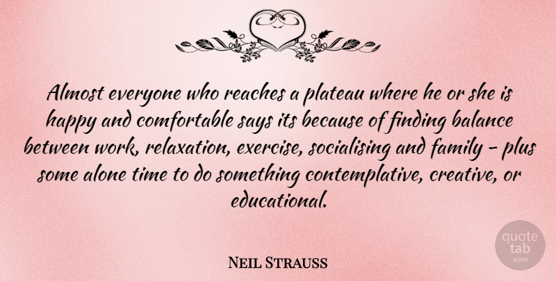 Neil Strauss Quote About Educational, Exercise, Creative: Almost Everyone Who Reaches A...