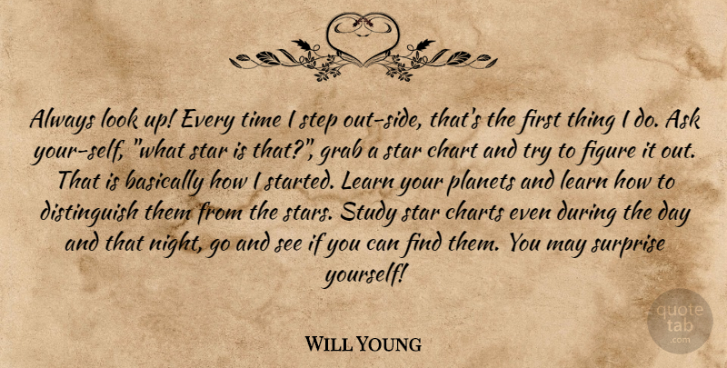 Will Young Quote About Stars, Night, Self: Always Look Up Every Time...