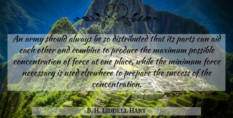 B. H. Liddell Hart Quote About Military, Army, Aids: An Army Should Always Be...