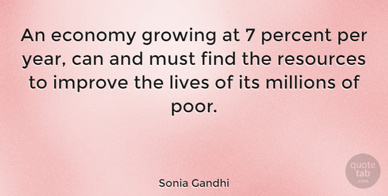 Sonia Gandhi Quote About Years, Growing, Poor: An Economy Growing At 7...