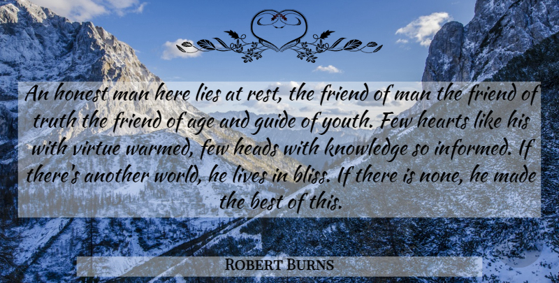 Robert Burns Quote About Lying, Heart, Men: An Honest Man Here Lies...
