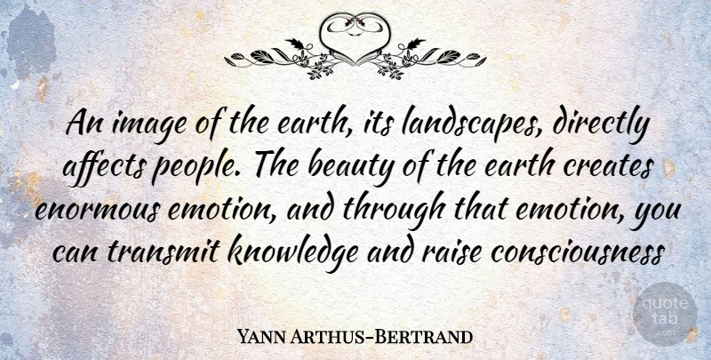 Yann Arthus-Bertrand Quote About People, Earth, Landscape: An Image Of The Earth...