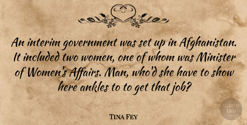 Tina Fey Quote About Funny, Jobs, Humor: An Interim Government Was Set...
