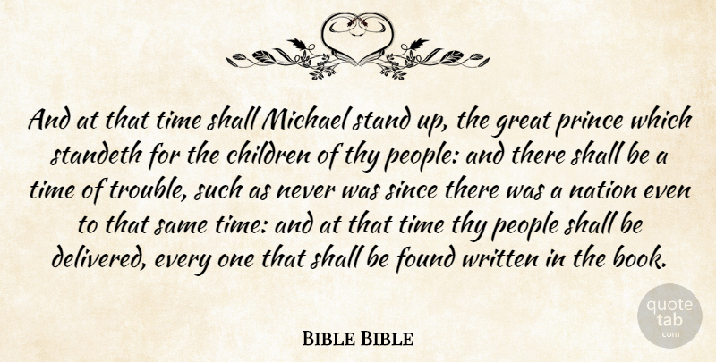 Bible Bible Quote About Children, Found, Great, Michael, Nation: And At That Time Shall...