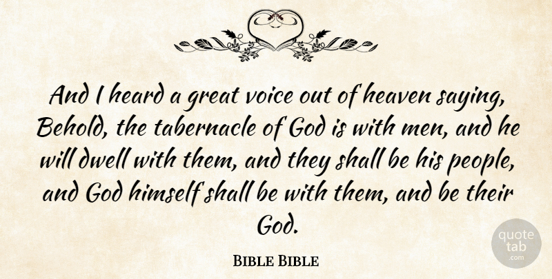 Bible Bible Quote About Dwell, God, Great, Heard, Heaven: And I Heard A Great...