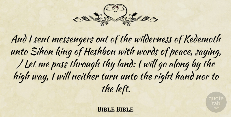 Bible Bible Quote About Along, Hand, High, King, Neither: And I Sent Messengers Out...