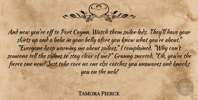 Tamora Pierce Quote About Sex, Watches, Warning: And Now Youre Off To...