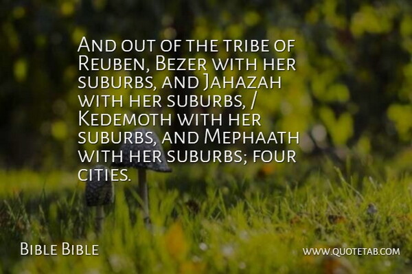 Bible Bible Quote About Four, Tribe: And Out Of The Tribe...